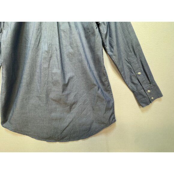 J. Crew Chambray Tunic Shirt Womens Small Blue Long Sleeve Button Front Casual - Picture 11 of 12